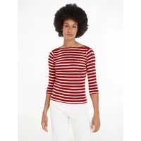 Tommy Hilfiger 3/4-Arm-Shirt NEW CODY SLIM BOAT-NECK mit Logostickerei