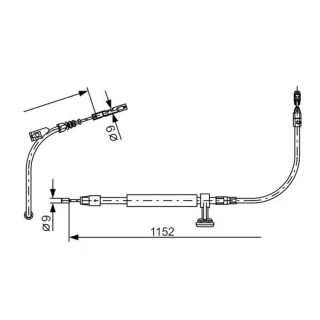 Metzger Handbremsseil mitte Mercedes C-Klasse W204 E-Klasse