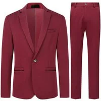 Allthemen Anzug (2 tlg) Slim Fit Hochzeitsanzug mit elastischer Faser