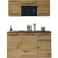 BASIC by Balculina Pantryküche Jazz Singleküche, Breite 160 cm, wahlweise mit E-Geräten und Mikrowelle