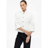 s.Oliver Funktionsjacke Indoor-Jacke Denim-Jacke mit Dreiviertelarm und offenen Kanten