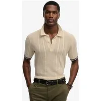 Superdry Poloshirt KNITTED TEXTURE S/S POLO Baumwolle, relaxed fit