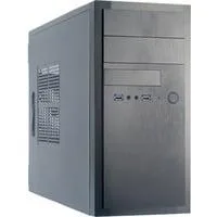 HT-01B-350GPB, Tower-Gehäuse schwarz, inkl. 350-Watt-Netzteil