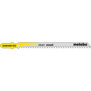 Metabo Stichsägeblätter clean wood 91 / 3,0 mm, HCS - 5 Stück - 623654000