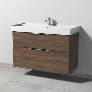 Sanipa 3way Waschtischunterbau zu Villeroy & Boch Collaro Waschtisch mit 2 Auszügen, Eiche-Arizona UM83780