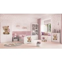 Raumhirsch Furniture Kinderbett 70x140, 80x160, 80x180 cm - Komplettset mit Matratze & Schublade (Bett für Mädchen, Einzelbett Kinder 2–12, mit Rausfallschutz & Lattenrost), verschiedene Farben & Designs