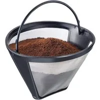 WESTMARK Permanentfilter Für 8 bis 12 Tassen Kaffee, Filtergröße 4, Dauer-Kaffeefilter, PP, Edelstahl