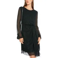 Marc Cain Midikleid "Dew Drop" Party Premium Damenmode Kleid aus Metallic-Jersey