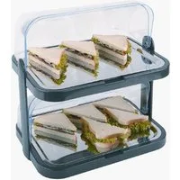 APS Buffet-Vitrine APS CB794 Doppeldecker Rolle Top Cool Display Tabletts 9204