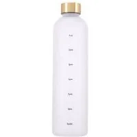 Botells Trinkflasche Wasserflasche 1Liter, Tageszeit-Skala, leicht auslaufsicher, edel, Kohlensäure geeignet, Schule, Beruf, Sport, Freizeit