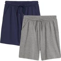 bonprix Shorts (Packung, 2er) mit Kordelzug, pflegeleichter Jersey, Regular Fit, im 2er Pack