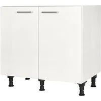 nobilia® Spülenschrank "Flash", vormontiert, mit höhenverstellbaren Sockelfüßen, Breite 90 cm