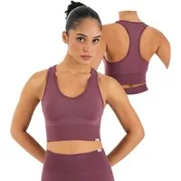 Smilodox Sport-BH Vonda, Sport Top Damen, Gym-BH für Workouts,Training & Yoga V-Ausschnitt, Seamless, Shaped Fit, Support-Bund, elastisch