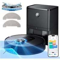 Proscenic Saugroboter 8000Pa,200 Min,3L Staubbeutel,Selbstentleerungsstation,64dB, mit Beutel, bis zu 60 Tage Wartungsfrei, Selbstreinigungsfunktion, Appsteuerung (Upgrade von Q8/Q8 MAX)