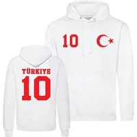 Youth Designz Kapuzenpullover Türkei Herren Hoodie im Fußball "Trikot" Look mit trendigem Frontprint