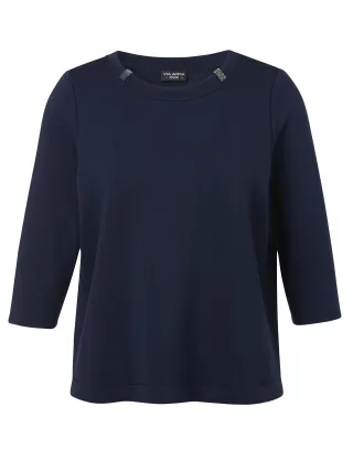 VIA APPIA DUE - Sweatshirt Rundhals 3/4 Arm Schmuck indigo - Gr. - 46