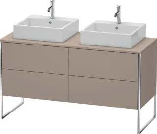 Duravit XSquare Konsolenwaschtischunterbau bodenstehend Basalt Matt 1400x548x778 mm - XS4926B4343 XS4926B4343