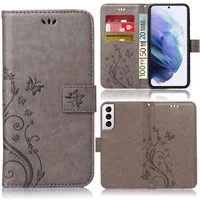 Numerva Handyhülle Flower Handytasche für Samsung Galaxy S22, Handy Tasche Schutzhülle Klapphülle Flip Cover mit Blumenmuster