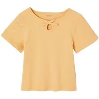 vertbaudet Kurzarmshirt T?Shirt Mädchen mit Zierschleife am Hals