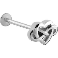viva-adorno Piercing-Set 1,0mm Labret Lippen Tragus Helix Piercing Stecker Herz Unendlichkeit