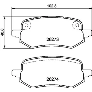 Hella Bremsbel?ge hinten Ford Puma