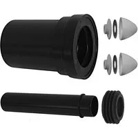 Stedo WC-Anschlussrohr Wand-WC Anschluss-Set 180 mm mit Dichtung, DN 100