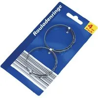 Rouladenklammer Rouladenringe 4er Set – Praktische Kochhelfer aus Edelstahl, Silber (Stück, 4-tlg., Rouladenringe), Rouladenringe Rouladenklammern Fleischklammern Küchenringe Roulade