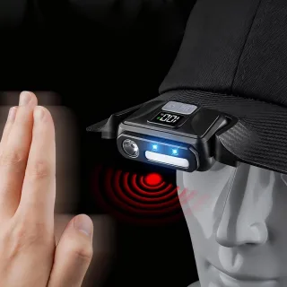 BIKIGHT USB Rechargeable LED Light-Emitting Inductive Cap Light Waterproof Hat Headlamp Clip-on Flashlight for Night Run