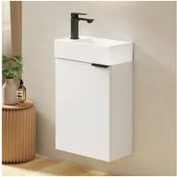 EMKE Waschtisch Waschtisch mit Unterschrank 41,7 cm klein Badmöbel für bad und wc (2-St), Waschtischunterschrank mit Waschbecken, hängend Wandmontage