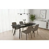 B&D home Esstisch Ausziehtisch MARA, Metallgestell oder Holzgestell, ausziehbar 120-160cm, 4-6 Personen