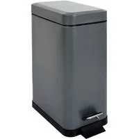 SVITA Mülleimer STM10, Treteimer, Softclose-Funktion, 18L, Pulverbeschichteter Stahl, Grau