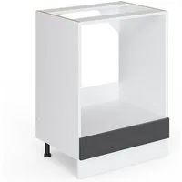 Vicco Herdumbauschrank R-Line, Anthrazit Hochglanz/Weiß, 60 cm ohne Arbeitsplatte (1-St)