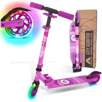 Apollo Cityroller LED City Scooter Moonracer für Kinder - 125 mm Tretroller, Kinderroller ab 4 Jahre klappbar und höhenverstellbar