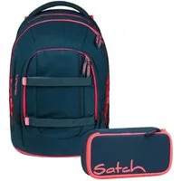 Satch Schulranzen Schulrucksack-Set PACK Pink Phantom 2-teilig (2-teilig), Laptop-Fach, Your-Size-System, Schulranzen
