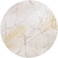 Tapiso Designteppich CRYSTAL, rund, Höhe: 8 mm, Kurzflor Schimmereffekt, pflegeleicht, allergikergeeignet