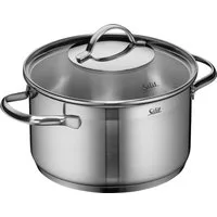 Silit Kochtopf Achat, Topf mit Deckel, Edelstahl 18/10 (2-tlg), rostfrei, Silitherm-Allherdboden, induktionsgeeignet