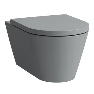LAUFEN Wand-Tiefspül-WC Kartell, T:545mm, B:370mm, mit Silent-Flush, spülrandlos, graphit matt H8213317580001