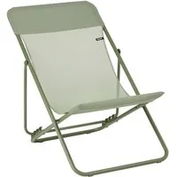 Lafuma Klappstuhl MAXI TRANSAT, Moosgrün, Stahlrahmen, Batyline, Klappbar, verstellbare Rückenlehne, B 62 x H 91 x T 95 cm