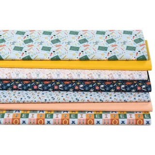 Patchwork- und Quiltpaket „Schulzeit“, bunt