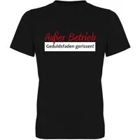 G-graphics T-Shirt Außer Betrieb – Geduldsfaden gerissen Herren T-Shirt mit Statement / Spruch / Motiv als Frontprint