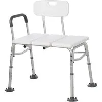 GarveeMore Duschstuhl Duschhocker mit Lehne höhenverstellbar Badhocker belastbar bis 136 kg