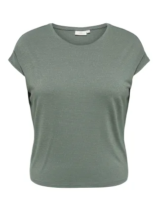 ONLY CARMAKOMA - CARCLAUDIA S/S GLITTER TOP NOOS