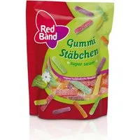Red Band Süßigkeit, Red Band bunte Gummi Stäbchen gezuckert und super sauer 200g