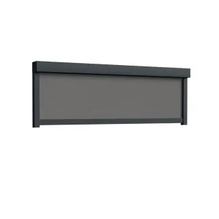 Außenrollo 180 cm breit, Anthrazitgrau RAL 7016, 1800 x 600 mm, Tuch Tageslicht Dunkelgrau, individuell konfigurieren