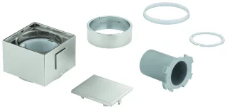 GROHE Temperaturwählgriff 49091 eckig für THM-Fertigmontagesets supersteel, 49091DC0 49091DC0