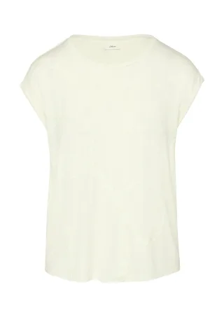 s.Oliver BLACK LABEL - T-Shirt creme - Gr. - 38