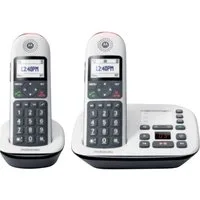 Motorola Big Keys Cordless Phone Schwarz, Weiß 107CD5012 Schnurloses DECT-Telefon