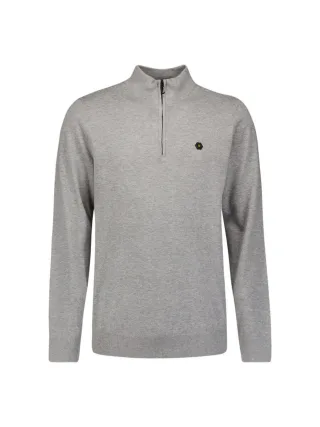 No Excess - Pullover mit Reißverschluss am Hals grau - Gr. - XL