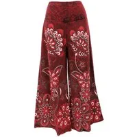 Guru-Shop Relaxhose Palazzohose, Boho Flower Power Baumwollhose,.. alternative Bekleidung