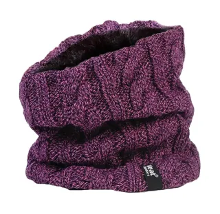 Wärmehalter - Ladies Thick Cable Knit Fleece Lined Neck Warmer